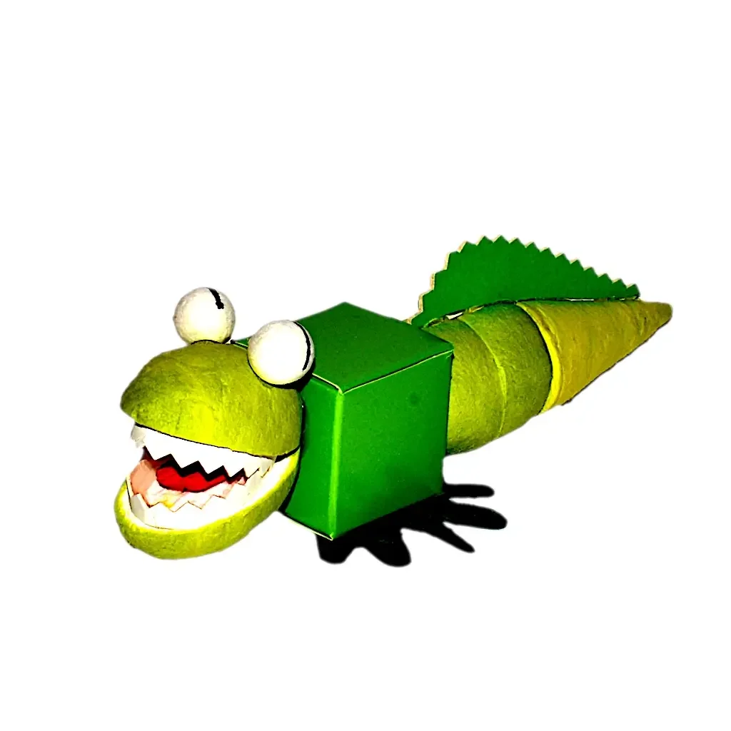 Alligator Chocolate Box, one truffle